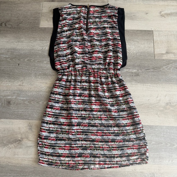 Charming Charlie Stripe Floral Sleeveless Dress - Black, Red, White S chic - Picture 7 of 9